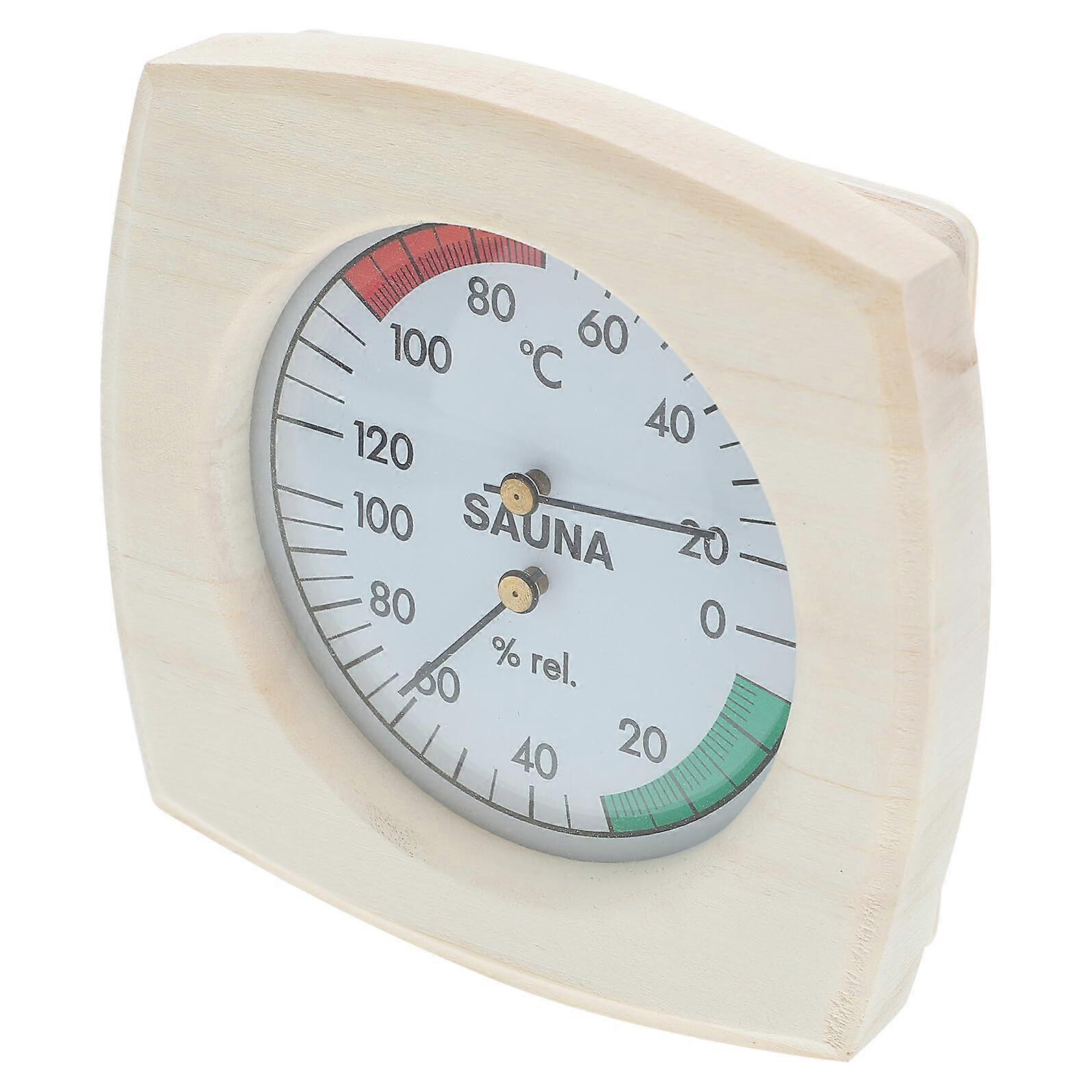 Wooden Sauna Thermometer and Hygrometer Set for Accurate Temperature and Humidity Monitoring