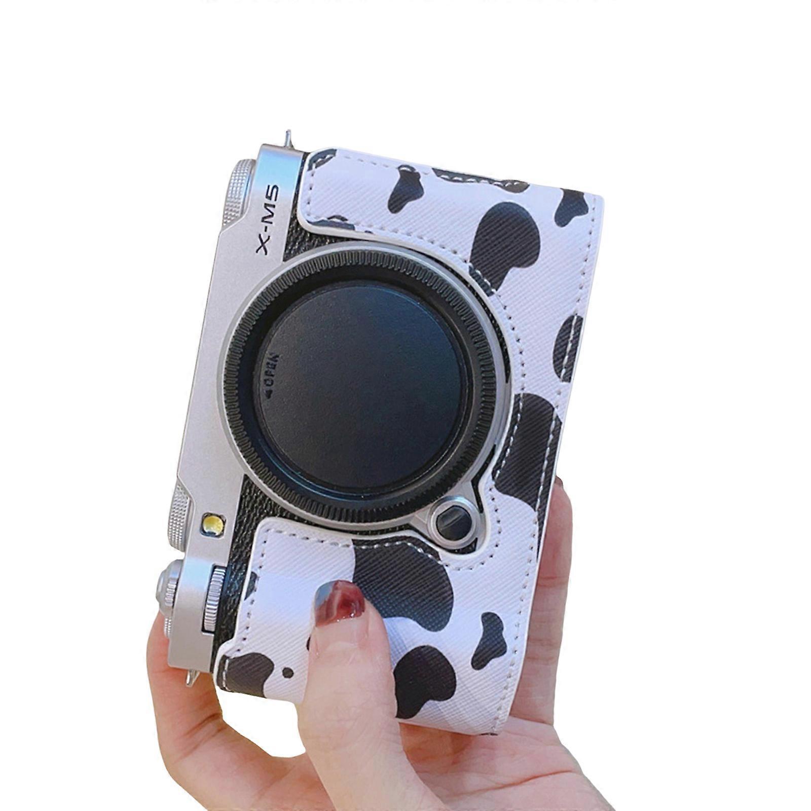 Color PU Leather Half Camera Case for XM5 with Convenient Tripod Mount Pu Leather Case Base Shell  Cow pattern