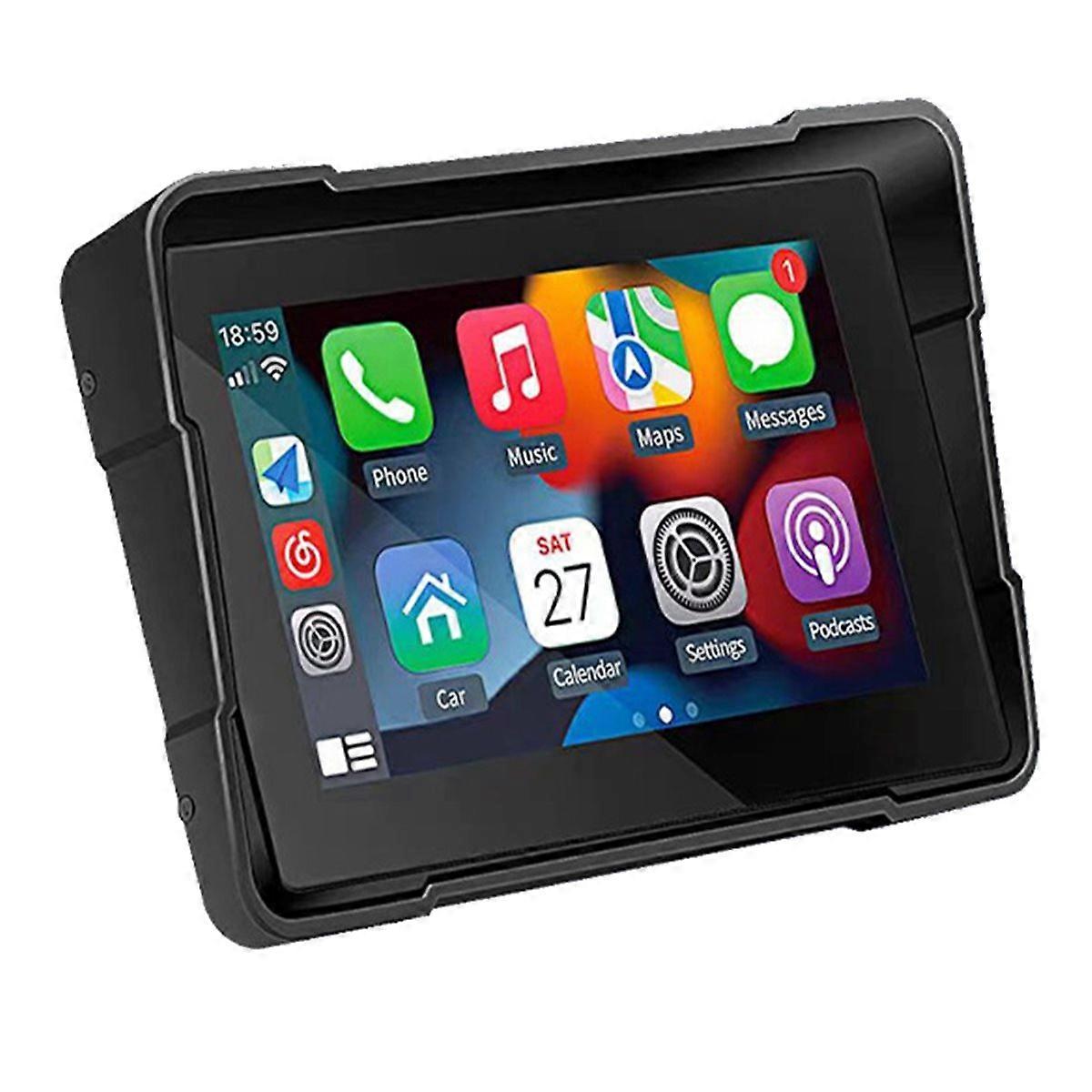5 Inch Motorcycle Navigation GPS for Wireless Carplay&Android Auto IP67 Waterproof Display Bluetooth