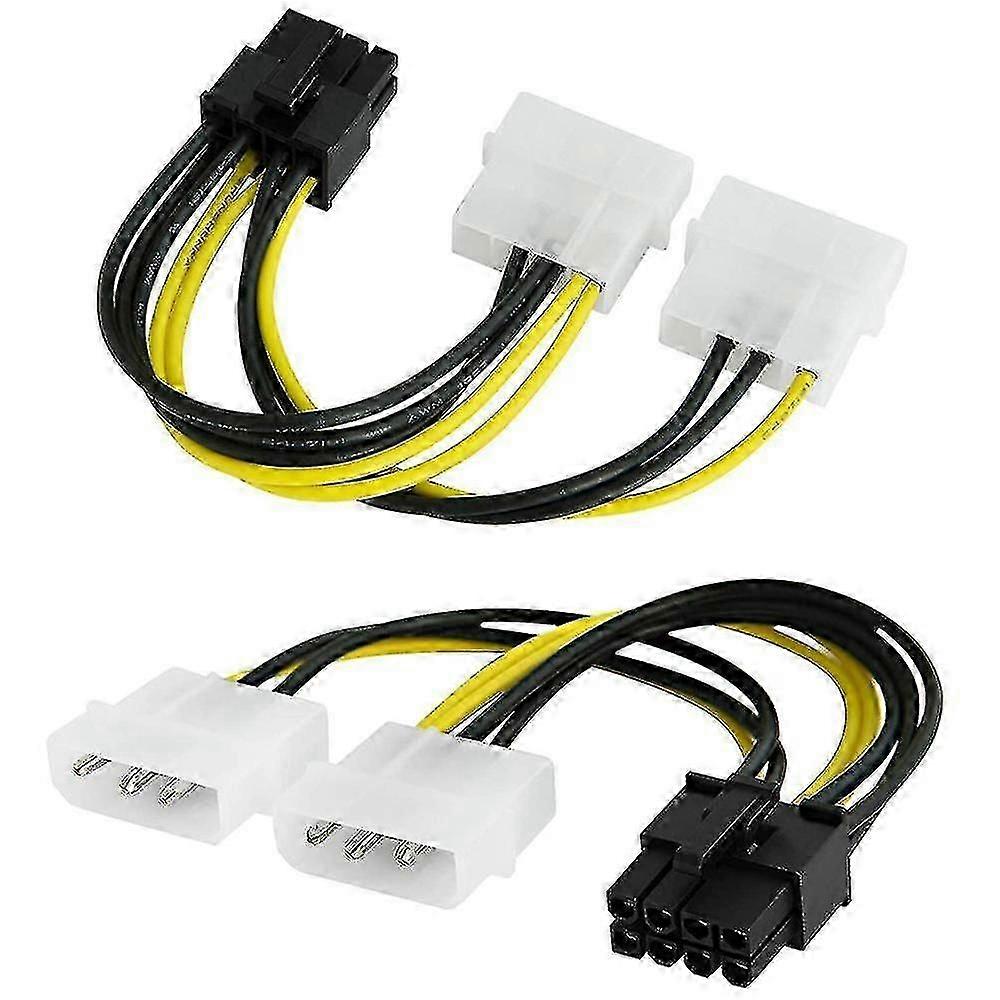 20pcs 8ピンからデュアル4ピンビデオカード電源コード180w Y字型ケーブルFT