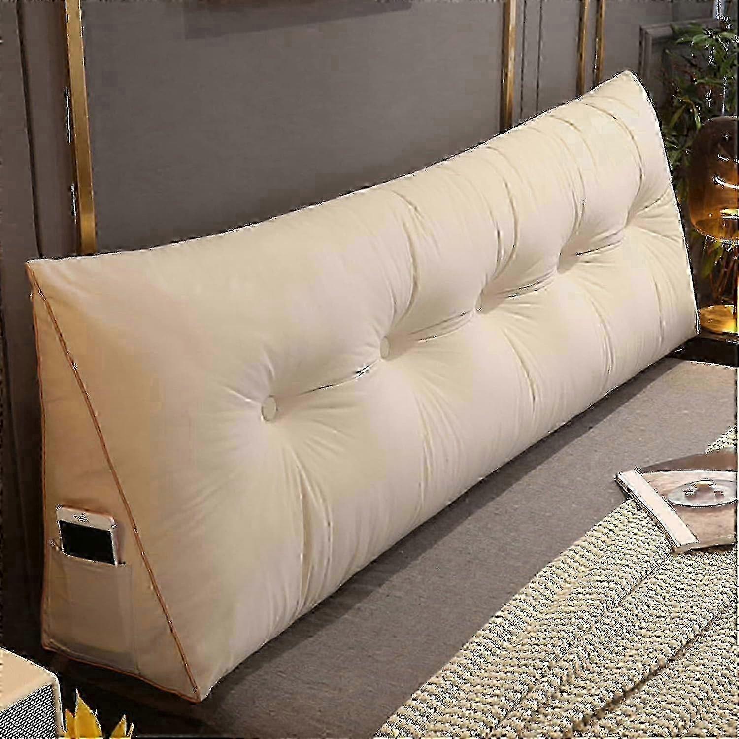 2025 Comfortable Lumbar Bed Pillow Reading Backrest Cushion Triangular Headboard Pillow Bed Wedge Pillow