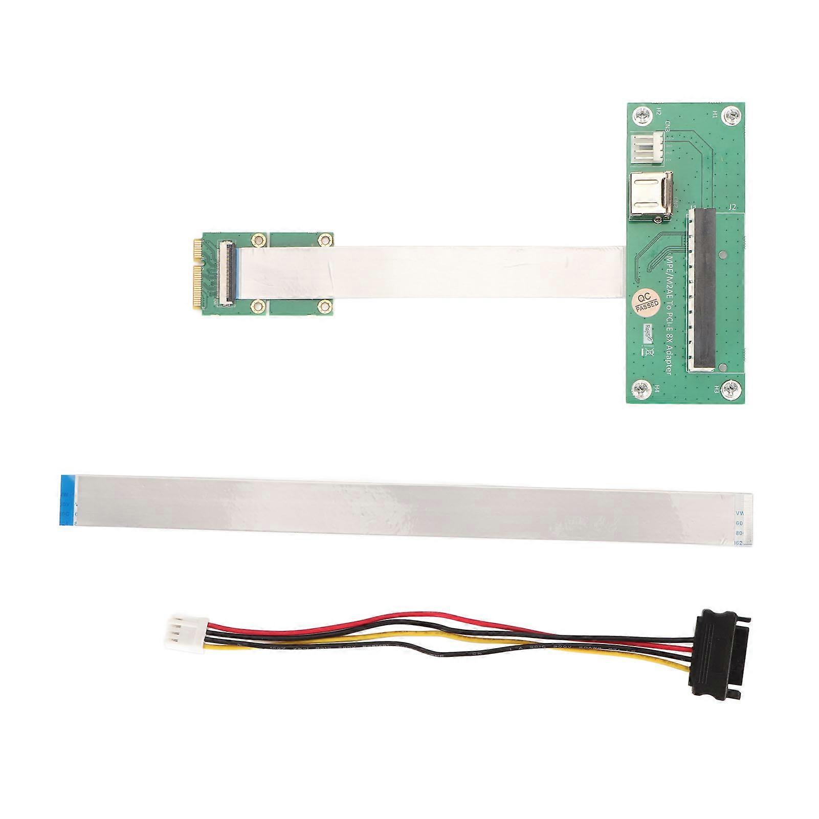 Mini PCIe to PCIe 8X Extension Cable 2.5Gpbs Plug and Play Easy to Install MPE to PCIe 8X Riser Card for System