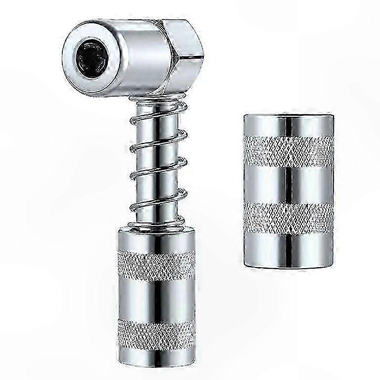 90 Degree Grease Gun Nozzle Adapter with Sleeve for Tool Accessory Connection