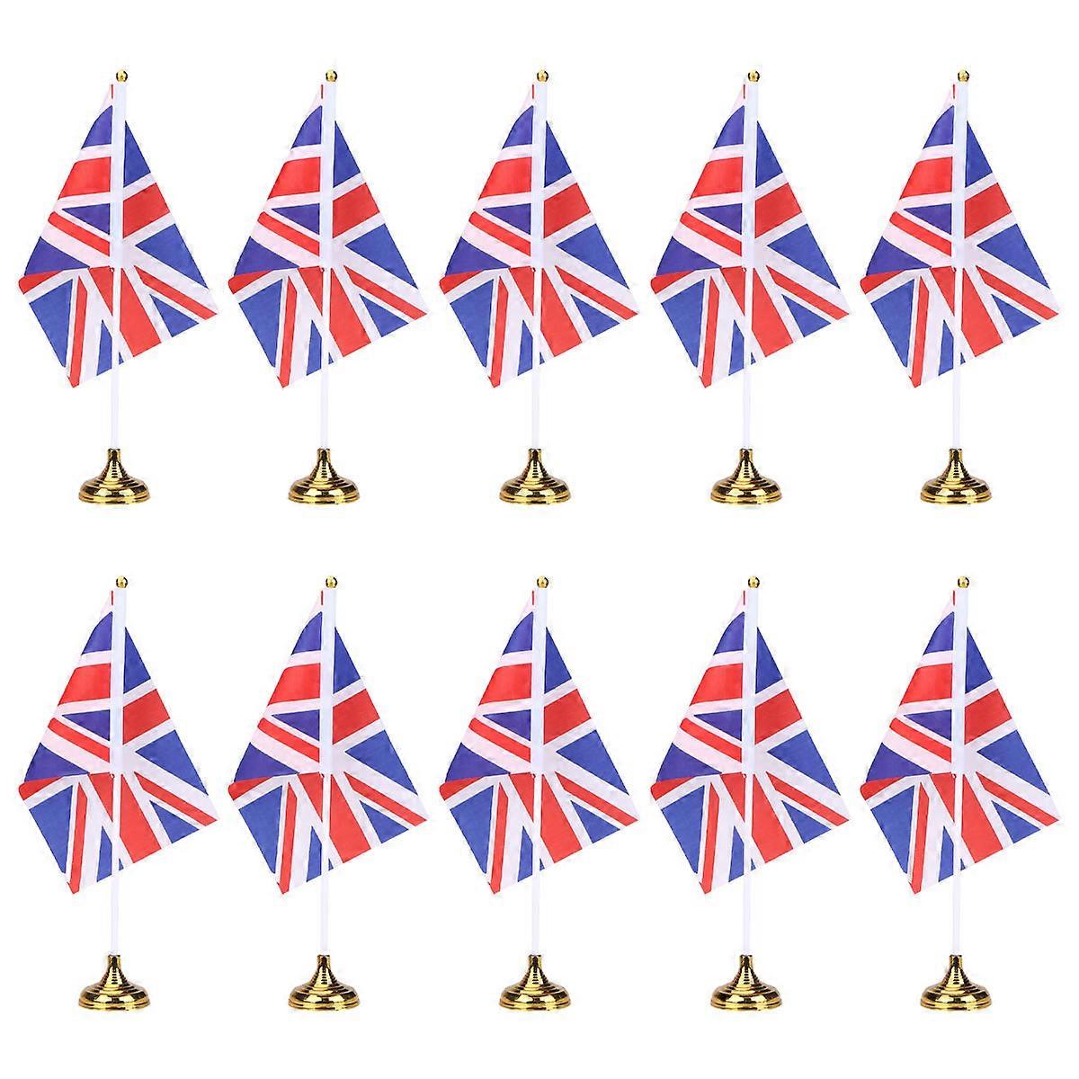 Uk Table Flag Decorative Table Flags Historical Events Round Base 48Pcs