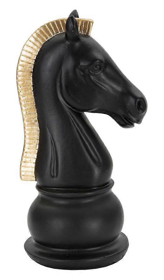Hest Sort Og Guld Cm 10,5X8,5X19
