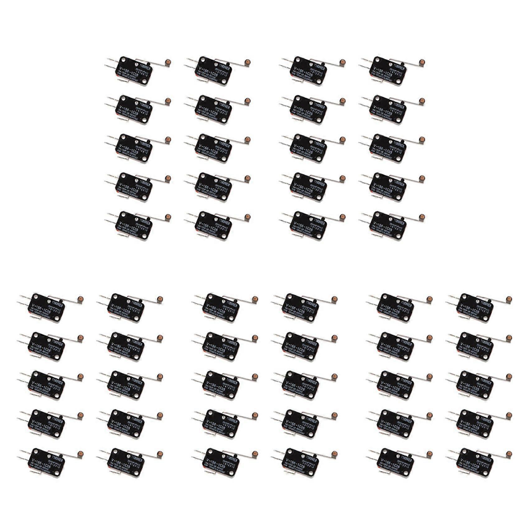 50 Pcs Micro-Limit Switch Long Hinge Roller Lever Arm Snap Action LOT