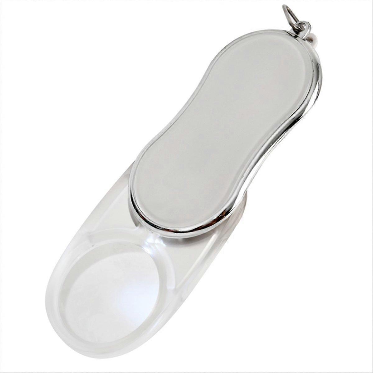 Portable Folding Rotating LED Lighting Magnifying Glass A