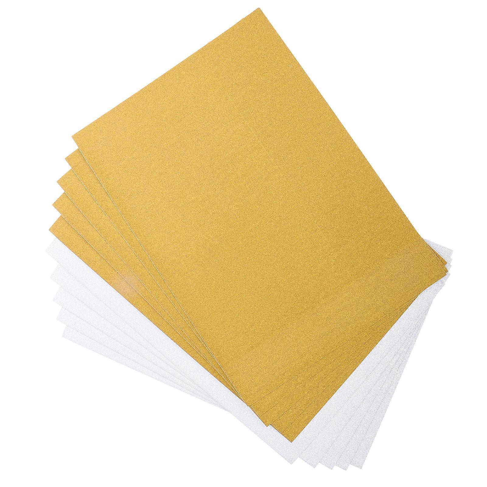 10pcs A4 Sheets Glitter Cardstock Making Diy Material Sparkling Craftwork Scrapbooking (Gold & Silver)