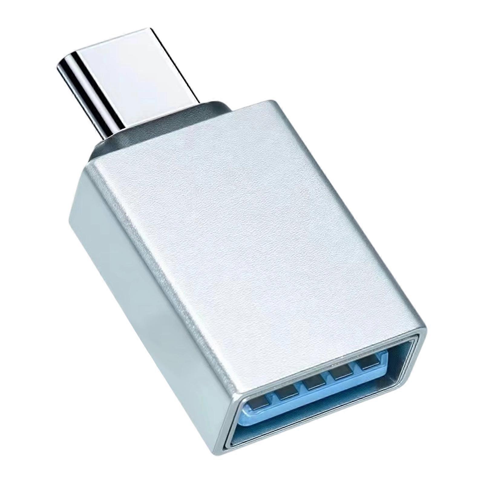 USB Type C To USB OTG Adapter Converter Universal Compatibility For Travel Business Fast File Sharing Portable Adapter  Silver