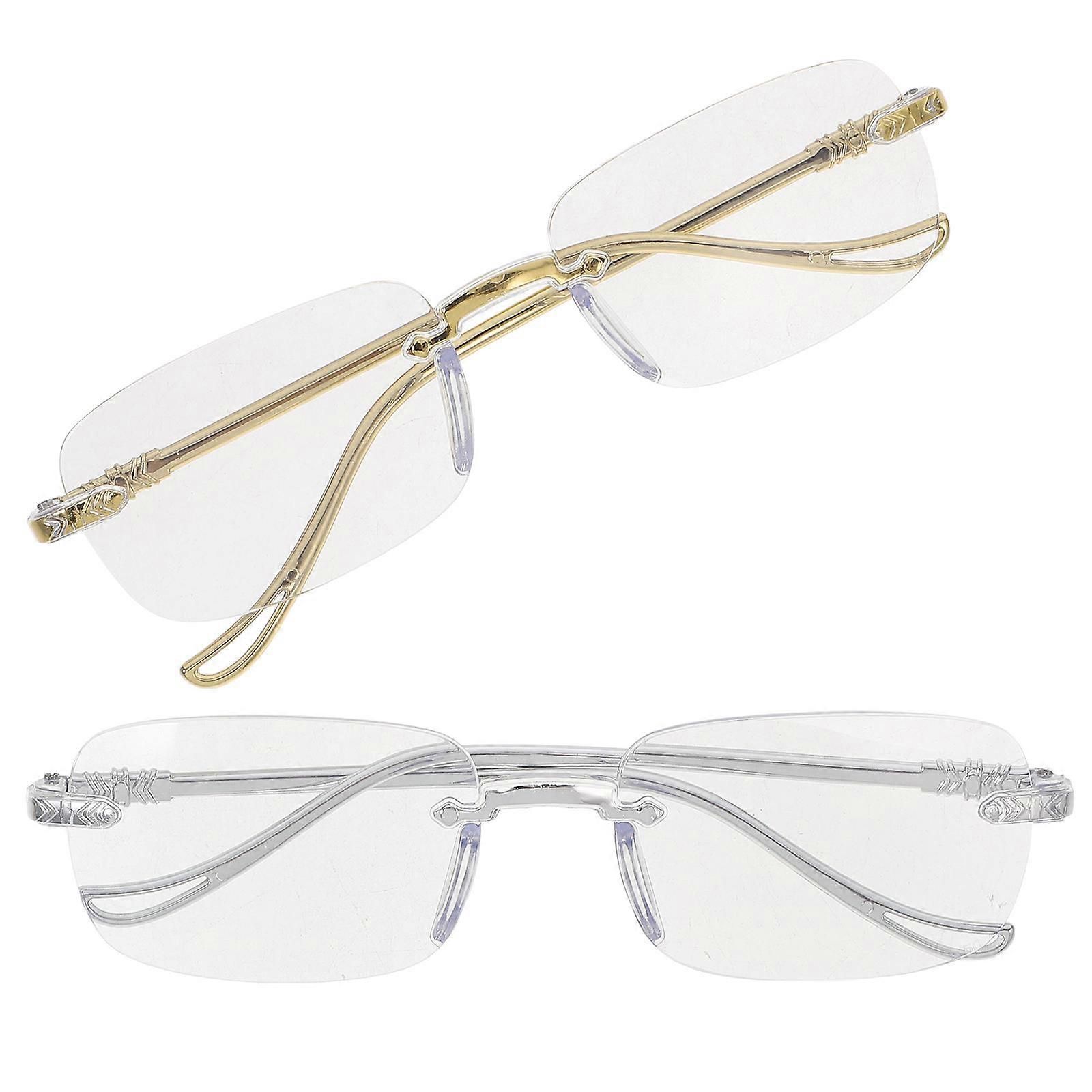 Lightweight Frameless for Men and Women 2Pcs Blue Light Blocking