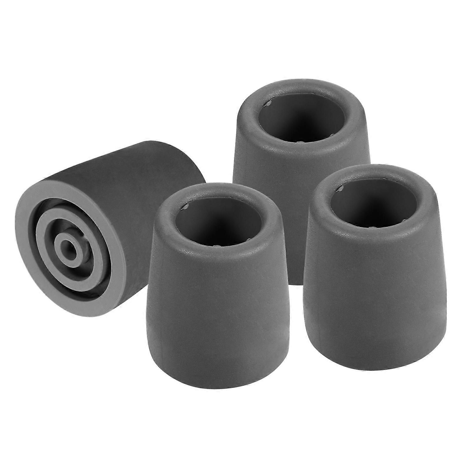 Walking Cane Tips Heavy Duty Replacement for Mobility Support 4Pcs Grey Tpr