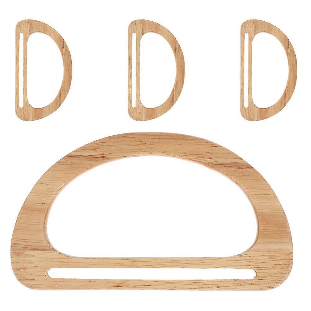 Replacement Wooden Purse Handle for Daily Use Durable 4Pcs Set Beige