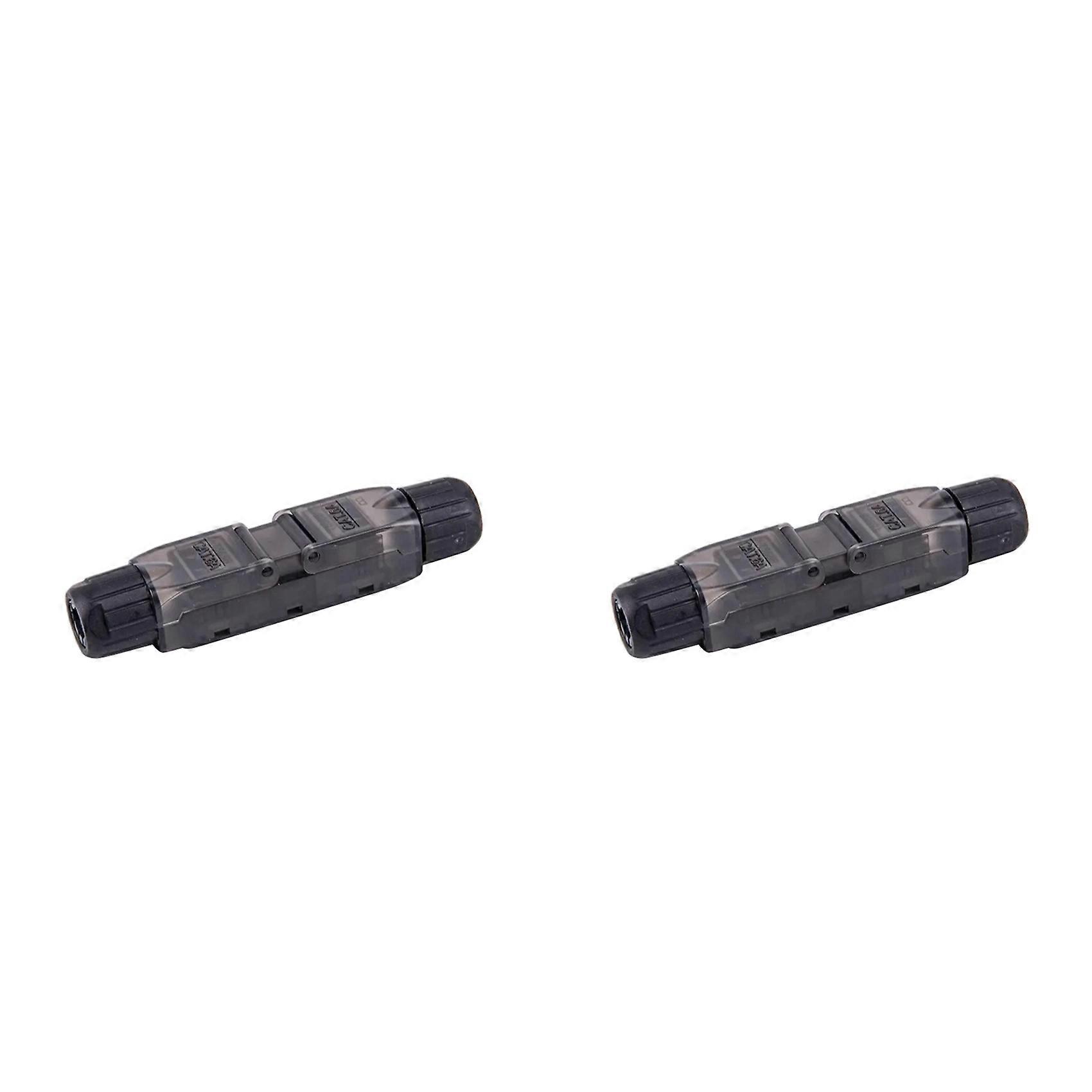 2X RJ45 Cat6A UTP LAN Cable Tool-Less Extension Connector Network Extender Junction Adapter Connection Box