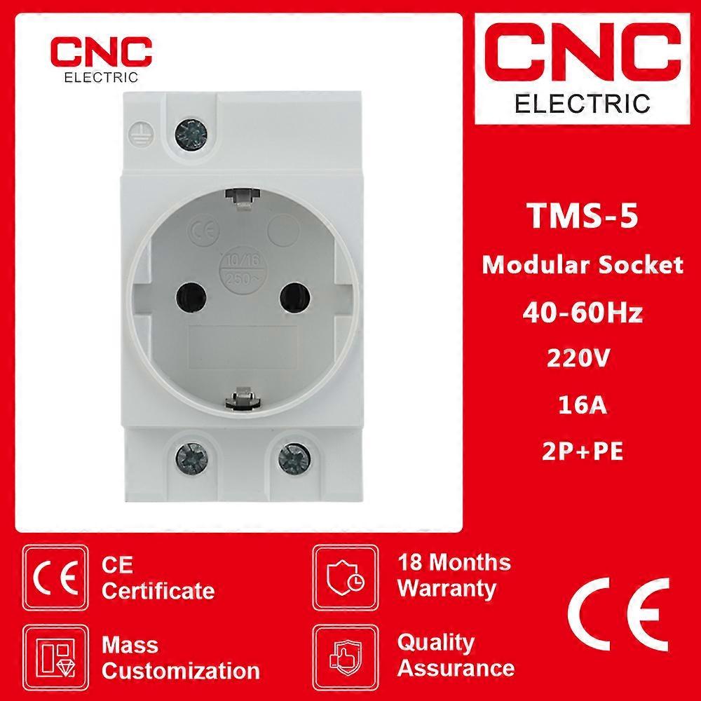 CNC TMS-5 Modular Socket 16A 220V 50Hz Grounded Socket For Single-phase Power Supply Connecting Electrical Appliances