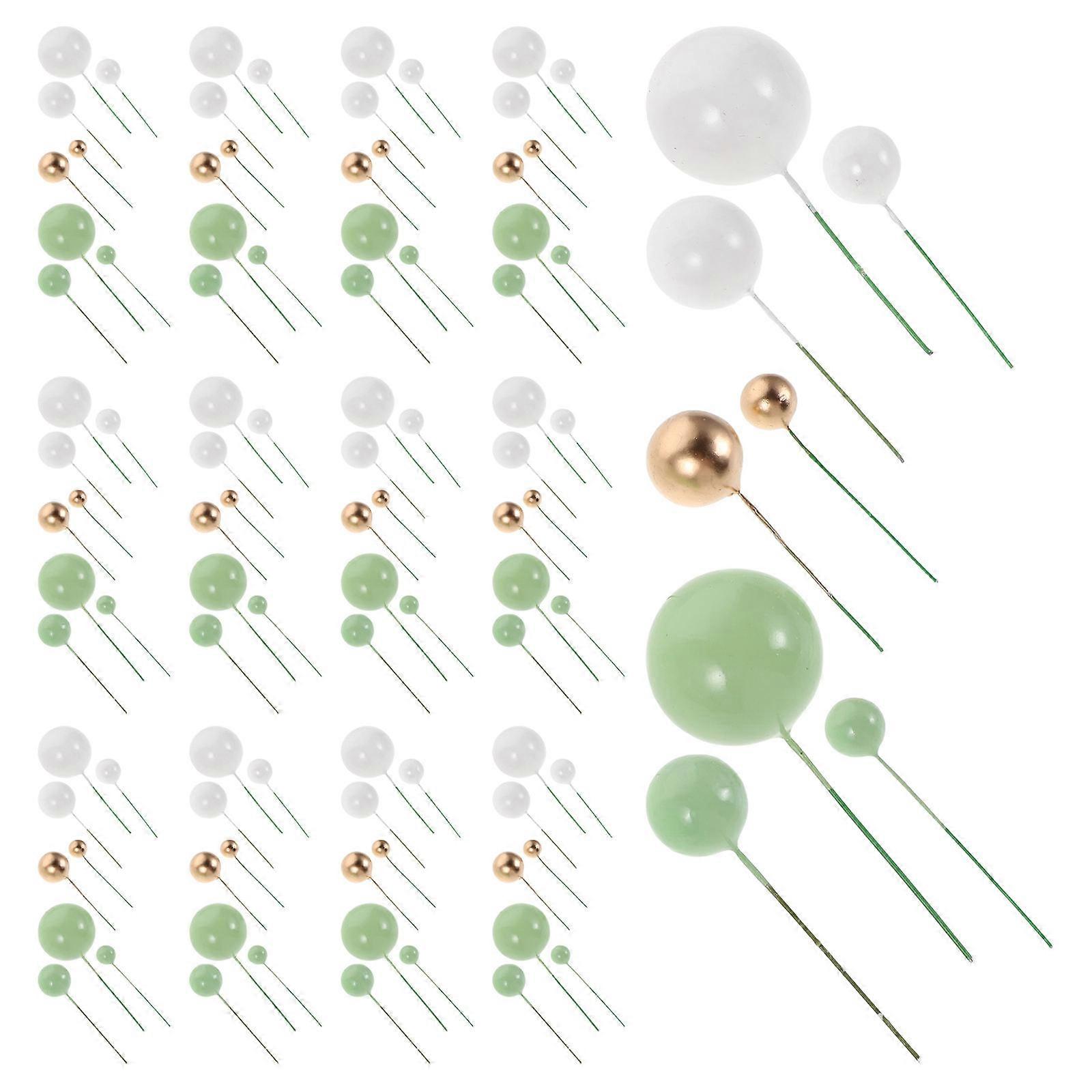 Foam Balls Cake Toppers for Decoration 108Pcs Mini Cake Inserts Assorted Color