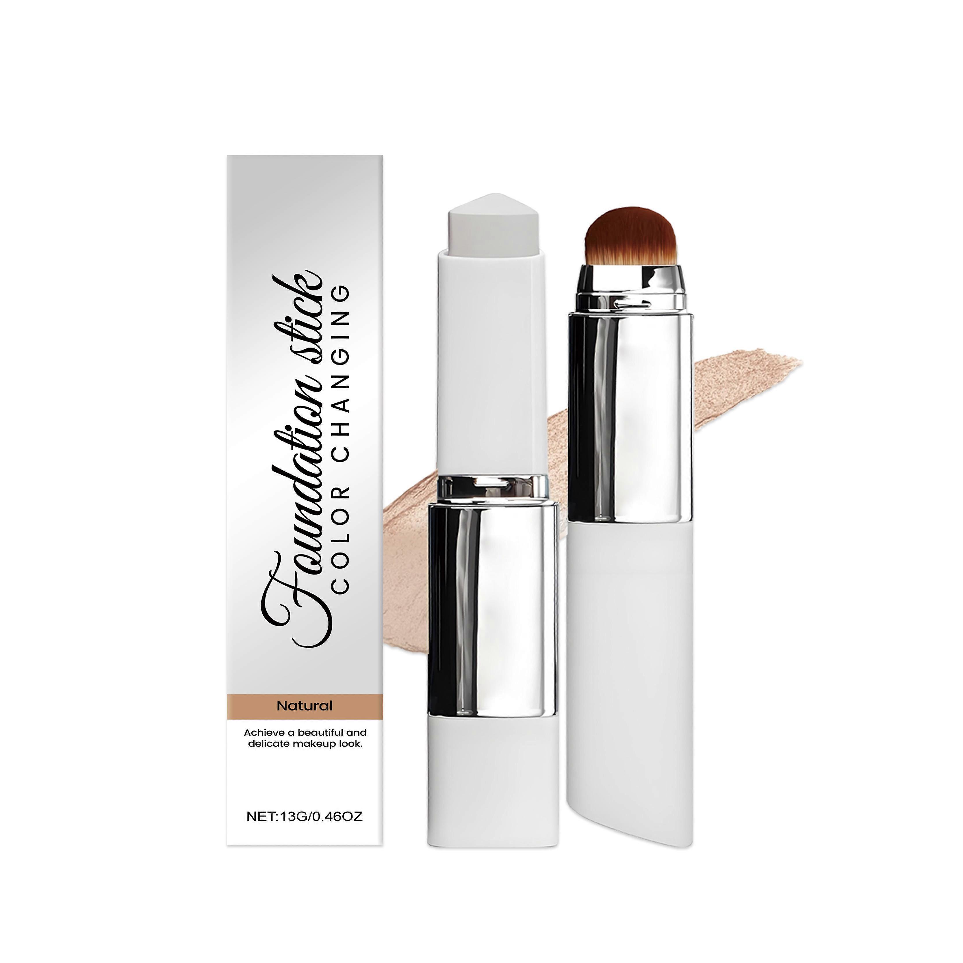 AMZ Natural Color Two-In-One Color-Changing Foundation Stick Light, Smooth Clear Base Makeup Hydrating, Concealing Long-Lasting Foundation And Color M