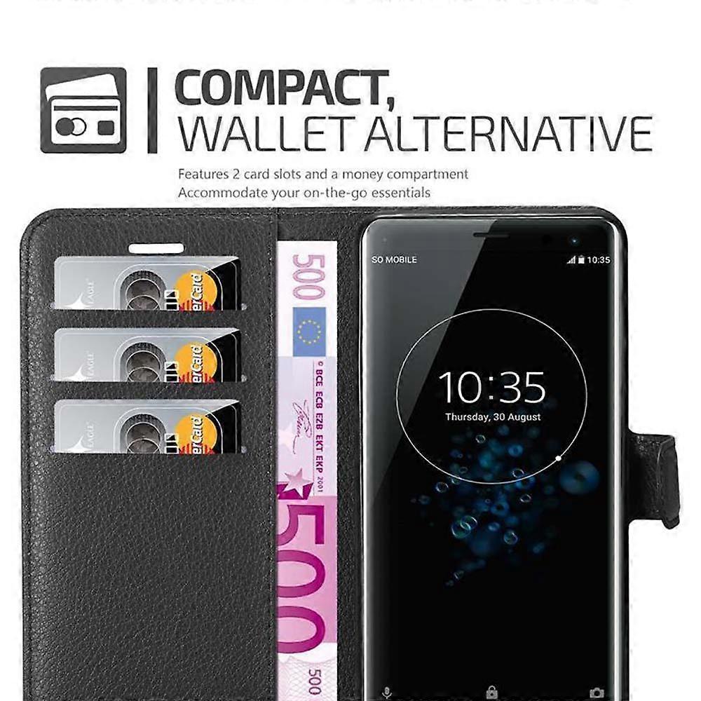 Sony Xperia XZ3 Case - Protective Case with Card Slots and Stand Function