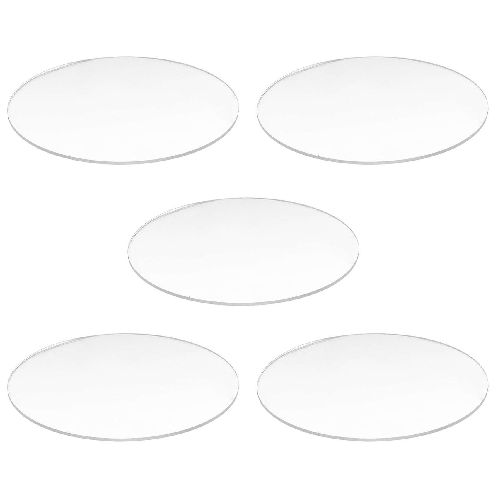 5X Transparent 3mm Thick Mirror Acrylic Round Disc Diameter:85mm