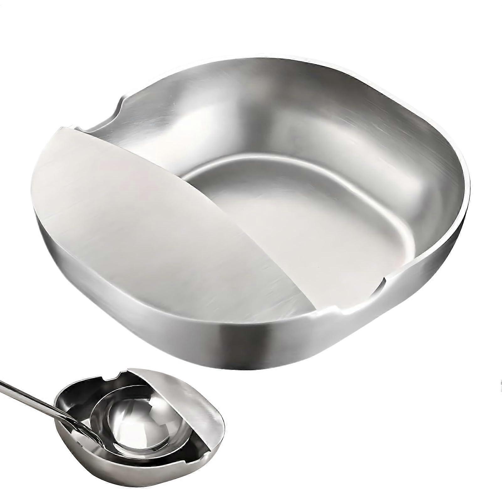 Stainless Steel Spoon Rest with Stable Weighted Base, Rust Resistant Ladle Holder for Kitchen Counter