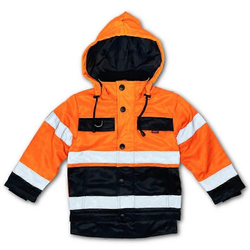 Arbeitsjacke gefüttert Hinweis orange/schwarz
