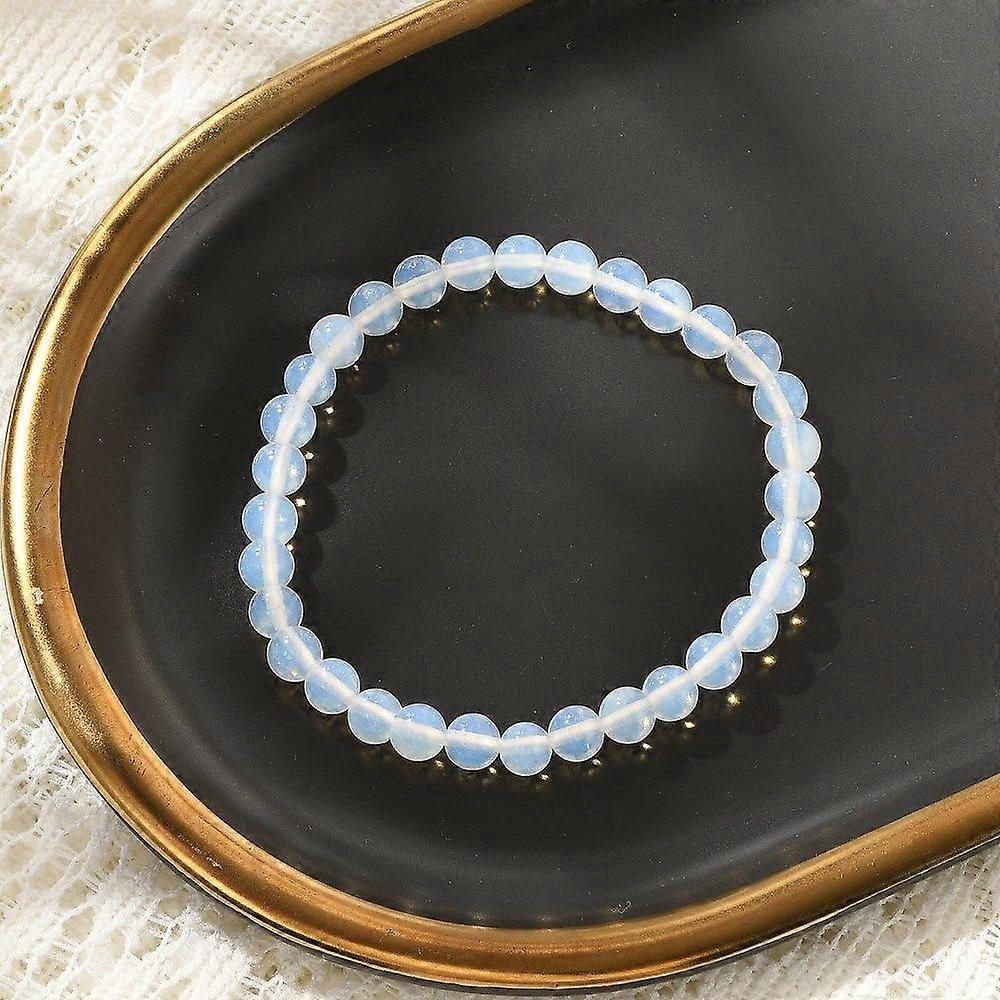 Opalite Beaded Stretch Bracelets Round Beads: 6~6.5mm Inner Diameter: 2-1/4 inch(5.55cm)