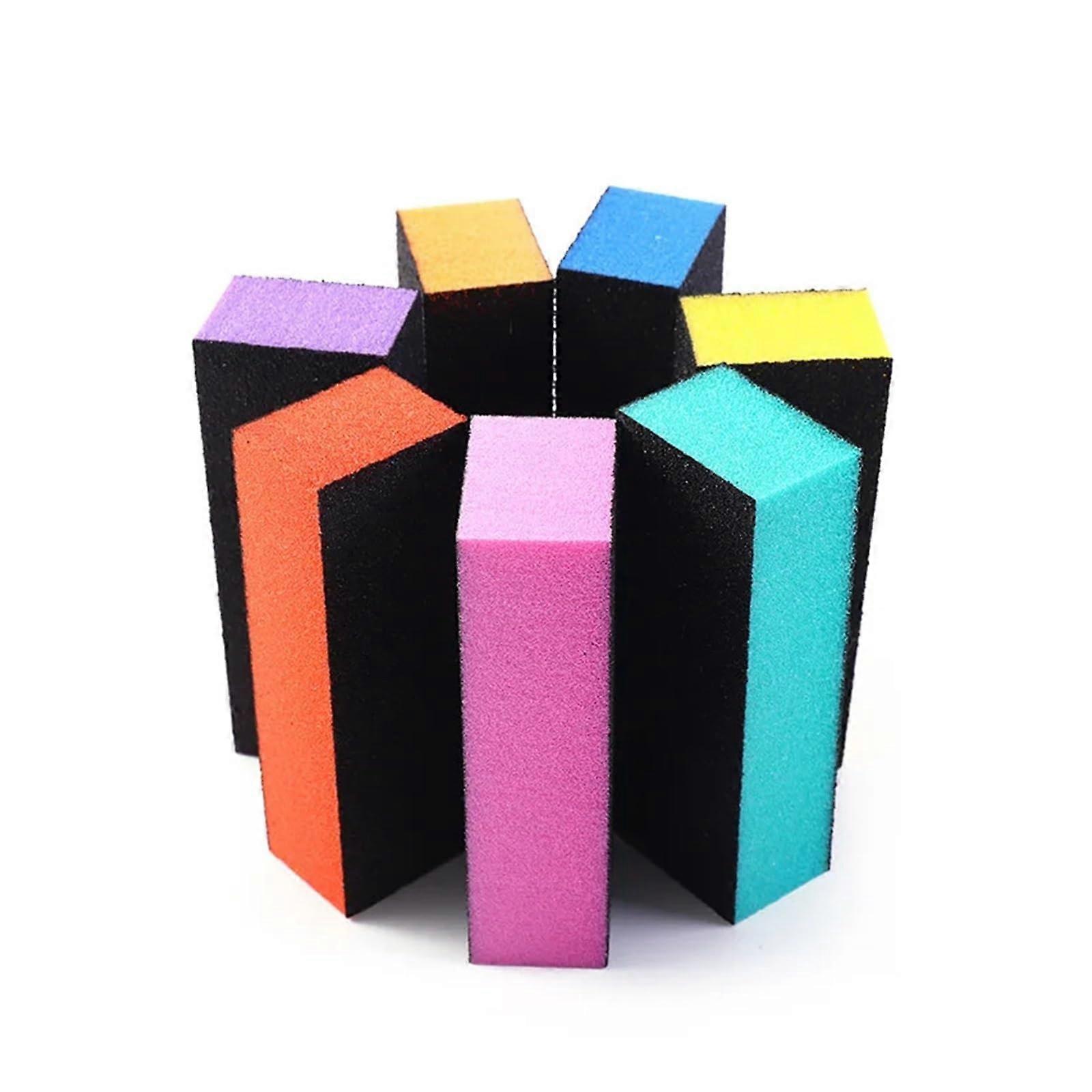 Pink Nail Buffer Block Set 10pcs EVA Sanding Blocks for Gel Nails Smooth Surface Prep