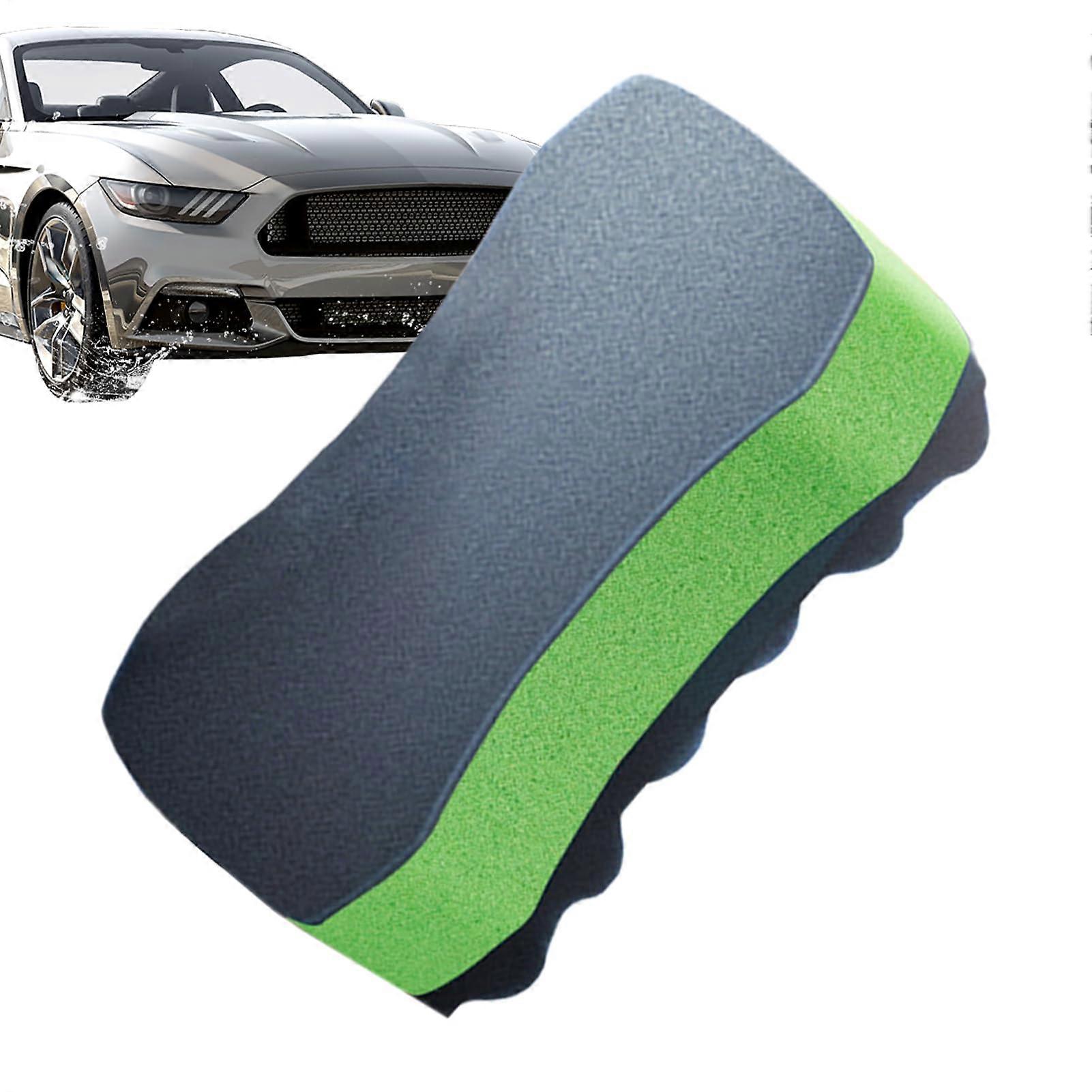 Scratch Car Wash Sponge with  Water Absorption for Auto Detailing, Green