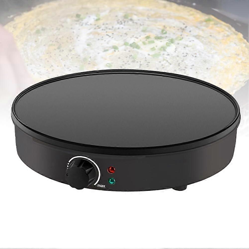Electric Crepe Maker 30cm Nonstick Surface with Adjustable Temperature Control and Indicator Light