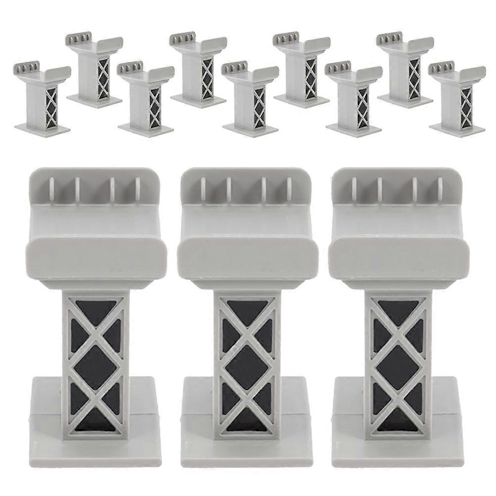 Train Bridge Pier Railway Track Accessories Plastic Support 12Pcs Set