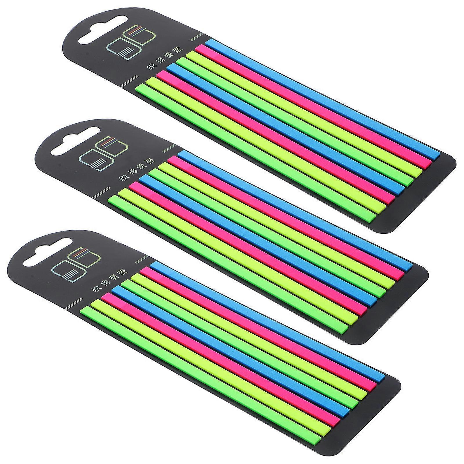 Fluorescence Page Markers Colored Notepad for Note 3 Boxes Pet Material