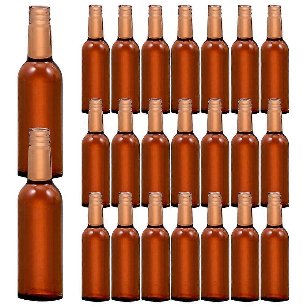 Mini Beer Bottles Doll House Miniatures for Decor Featuring 24Pcs Resin