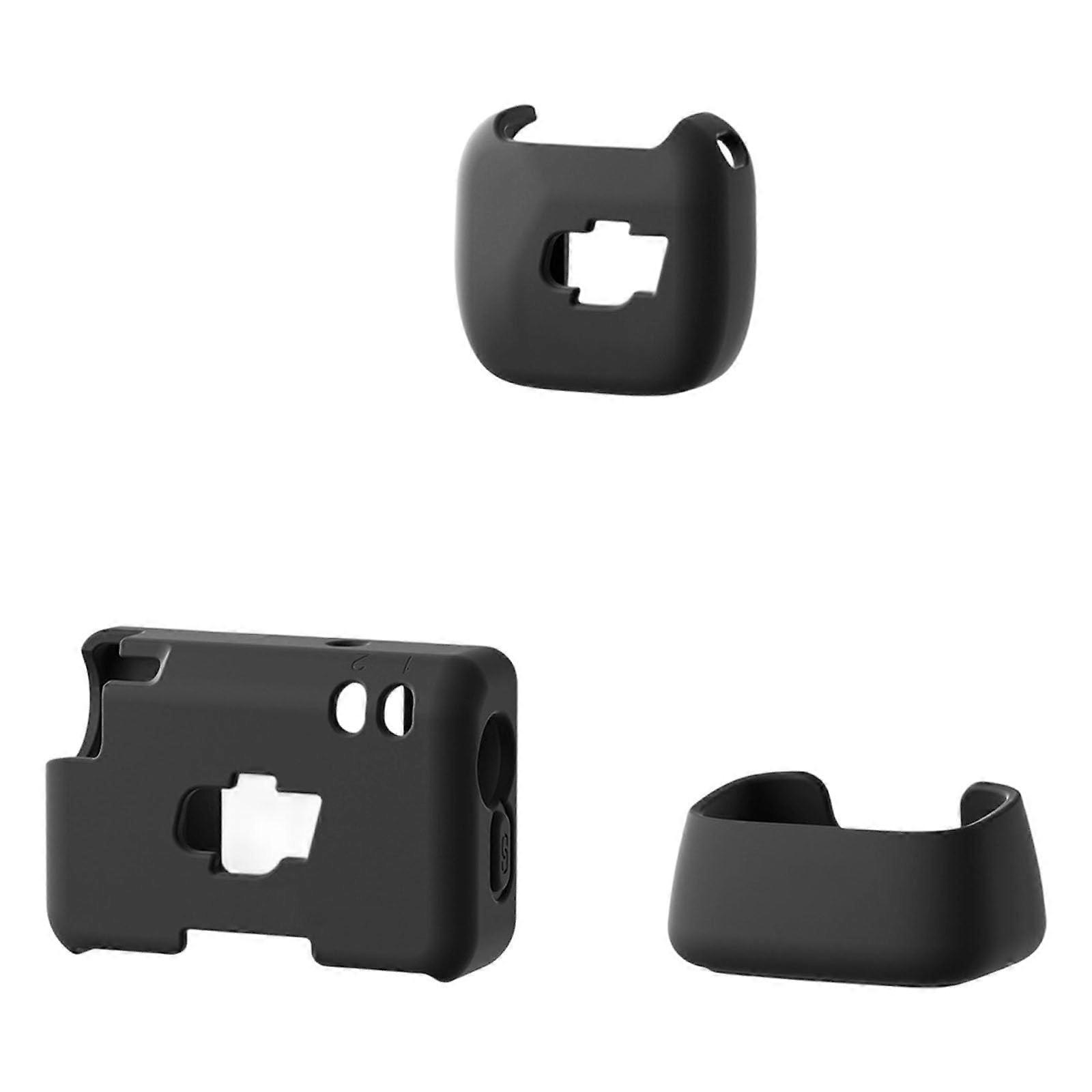 Microphone Charging Dock Cover, Dustproof Shockproof AntiSlip Silicone Case for Wireless Mic Receiver Black