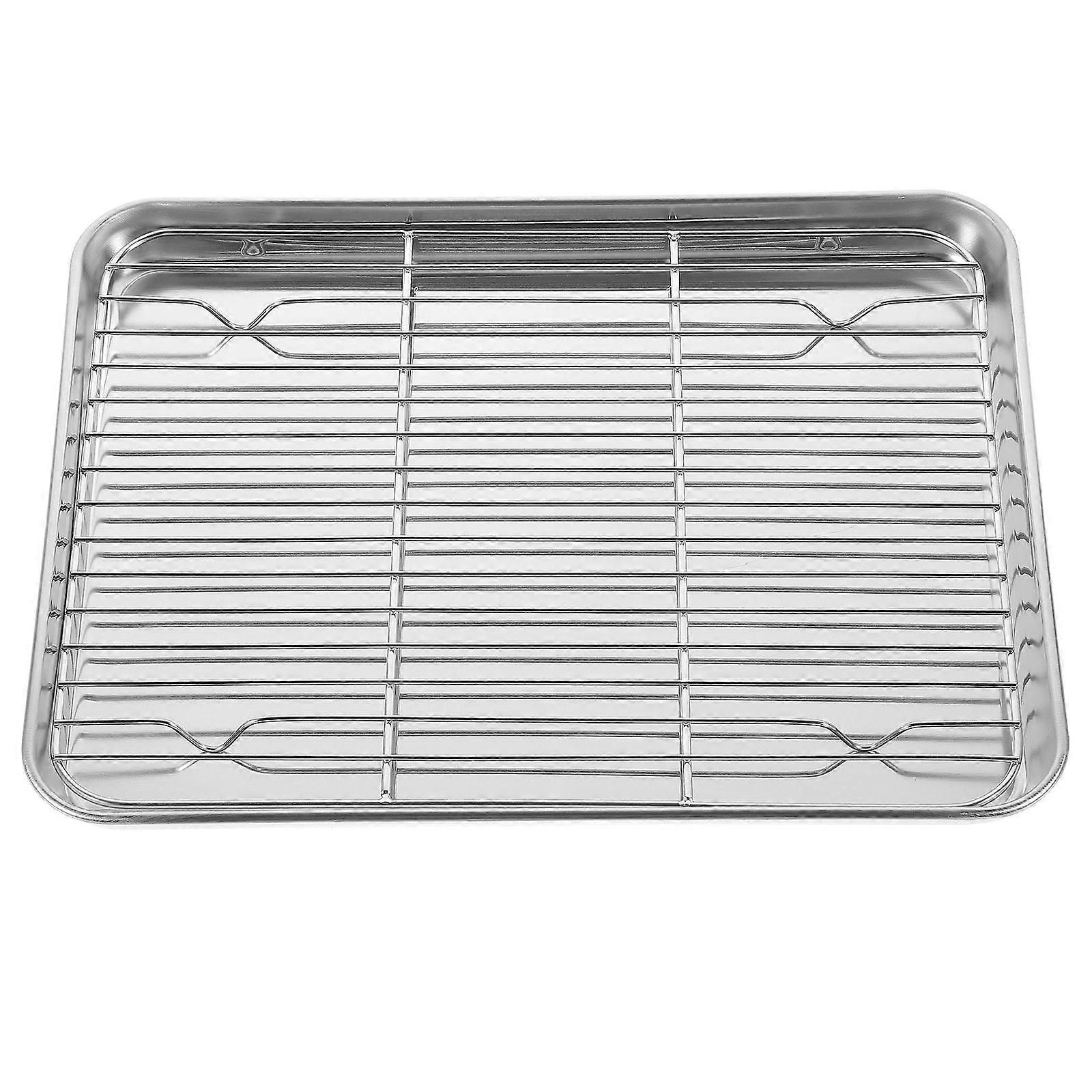 Baking Sheet Stainless Steel Pan with Rack for 10 Pieces Set