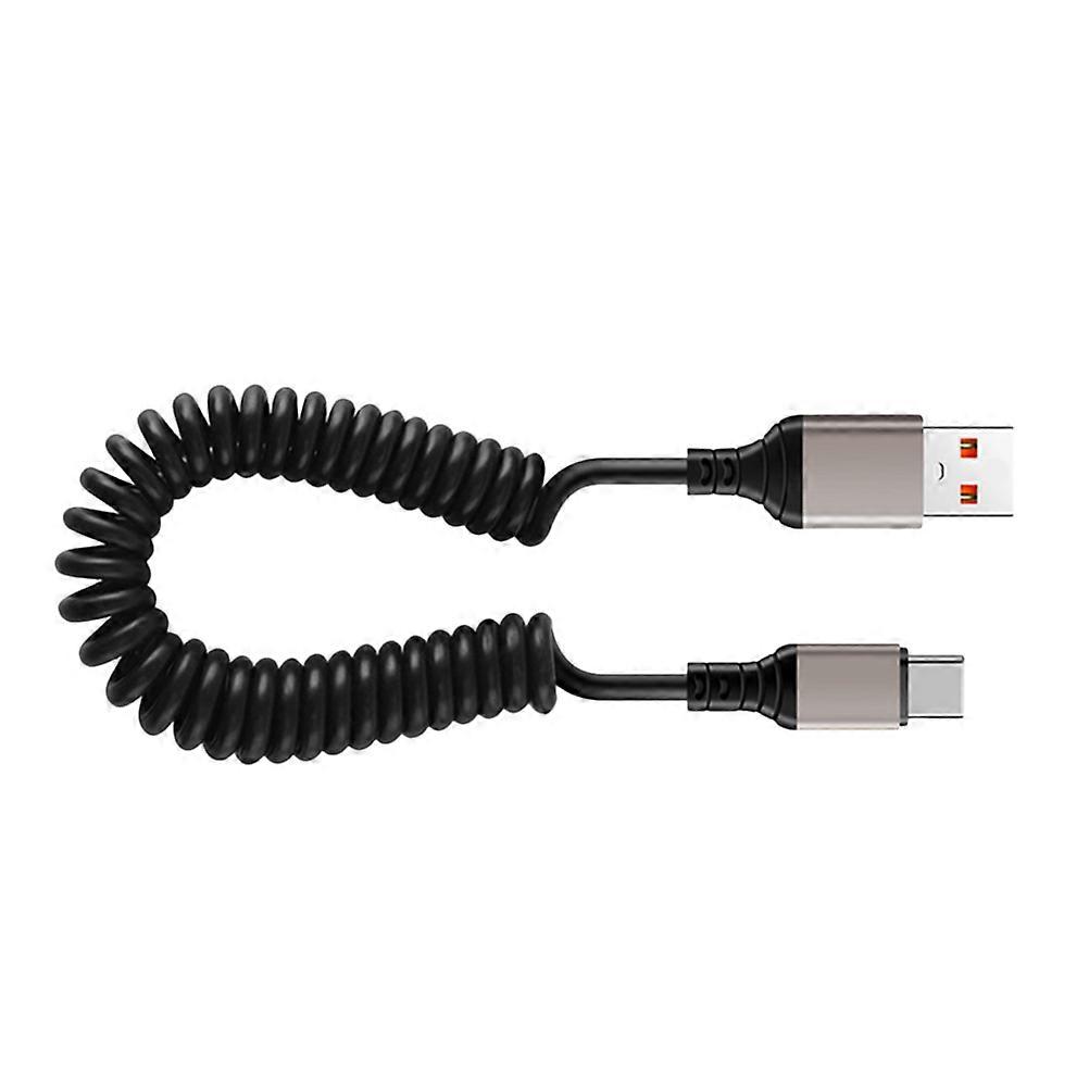 USB-C Charging Cable for Charging Use 4Pcs Flexible Type-C Data Cord Black