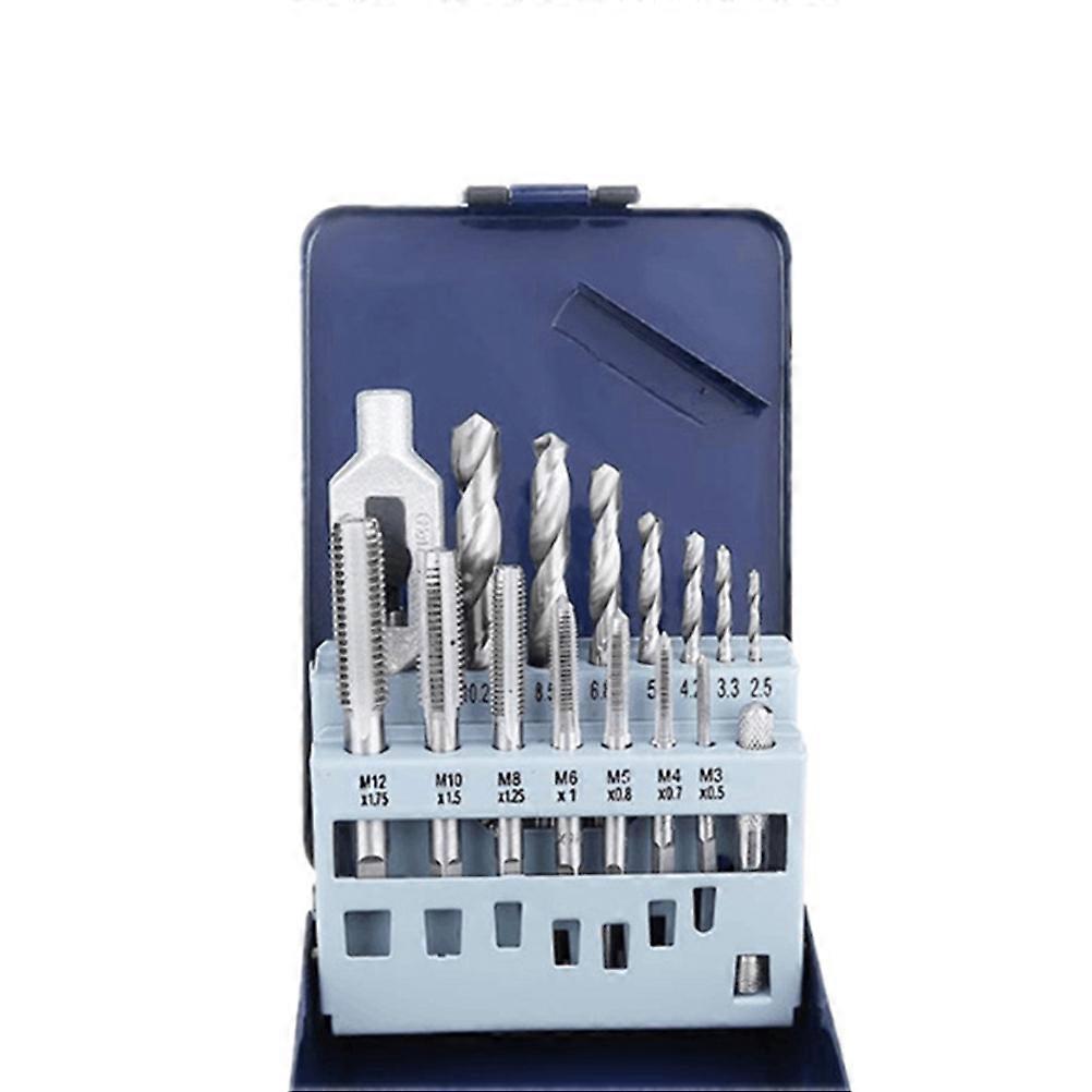 Tap Set Metric Tap Set for Thread Processing 15Pcs Alloy Steel Tools
