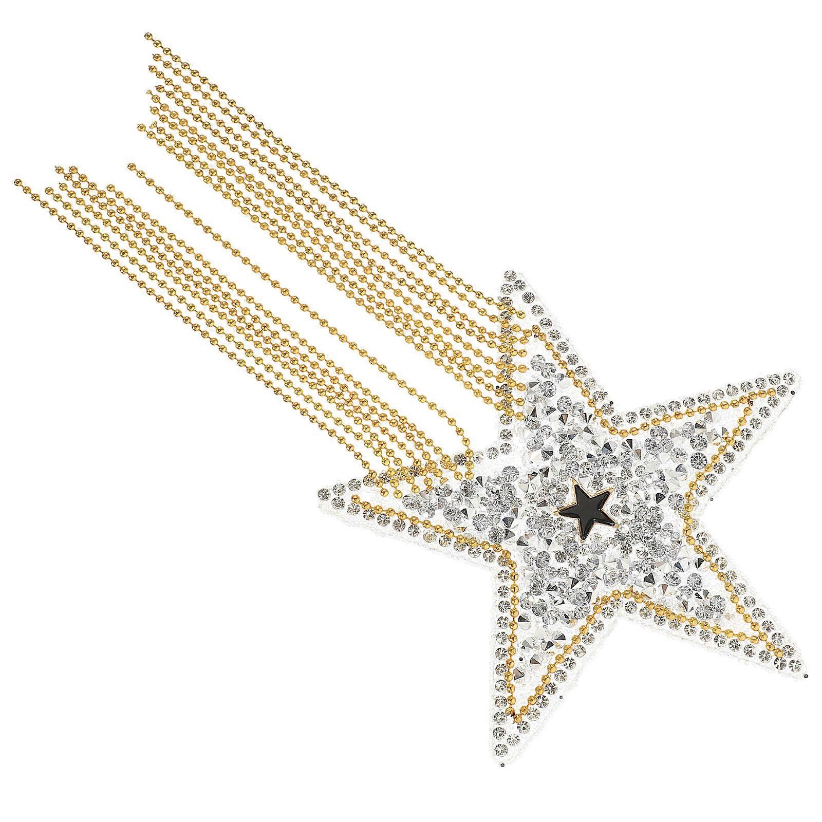 Glitter Star Shaped Patch Clothing Rhinestone Iron On Patch Diy Bag Decoration Accessory