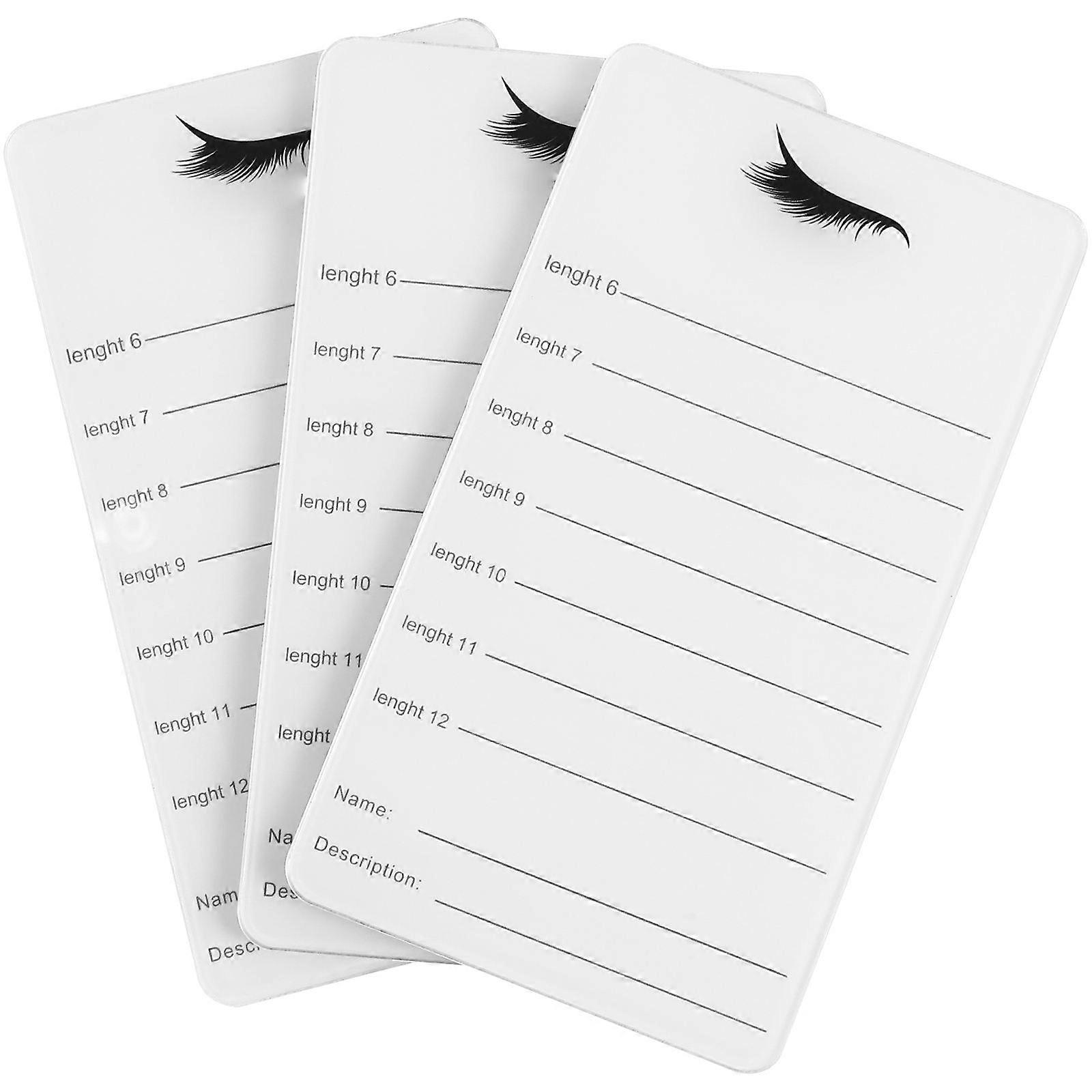 Lash Holder Tray Acrylic Eyelash Extension Tool for Storage 3Pcs