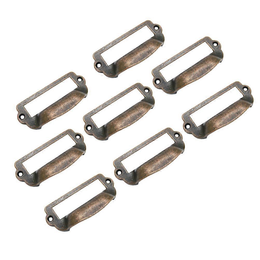 Shell Suitcase Handle for Drawer Use 8Pcs Dark Brown Alloy Pulls