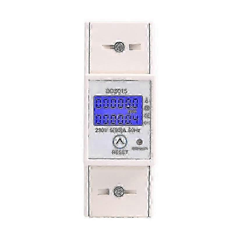 26-27 Single-phase electric sub-meter 80A max modular, Single tariff, LCD display, Partial reset