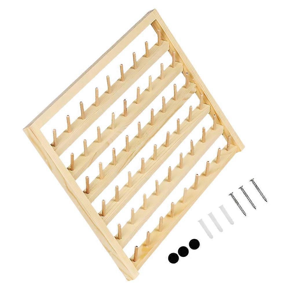 Braid Rack Wood Spool Holder for Sewing Thread Organizer 1Set
