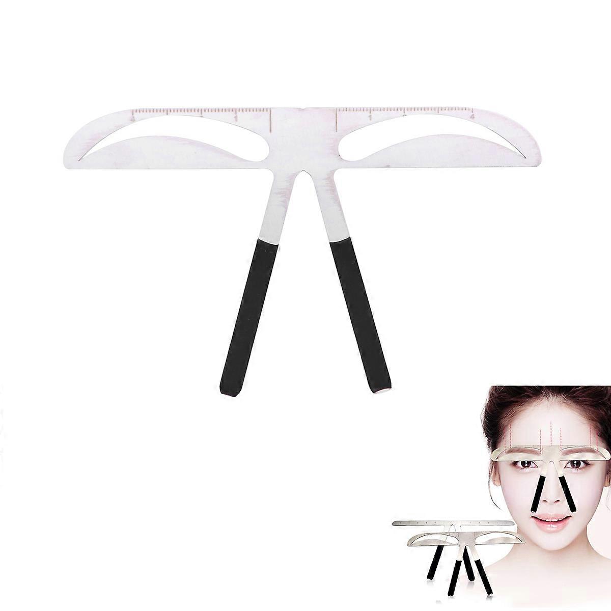 Three-Point Eyebrow Ruler Professional Eyebrow Stencil for Measuring