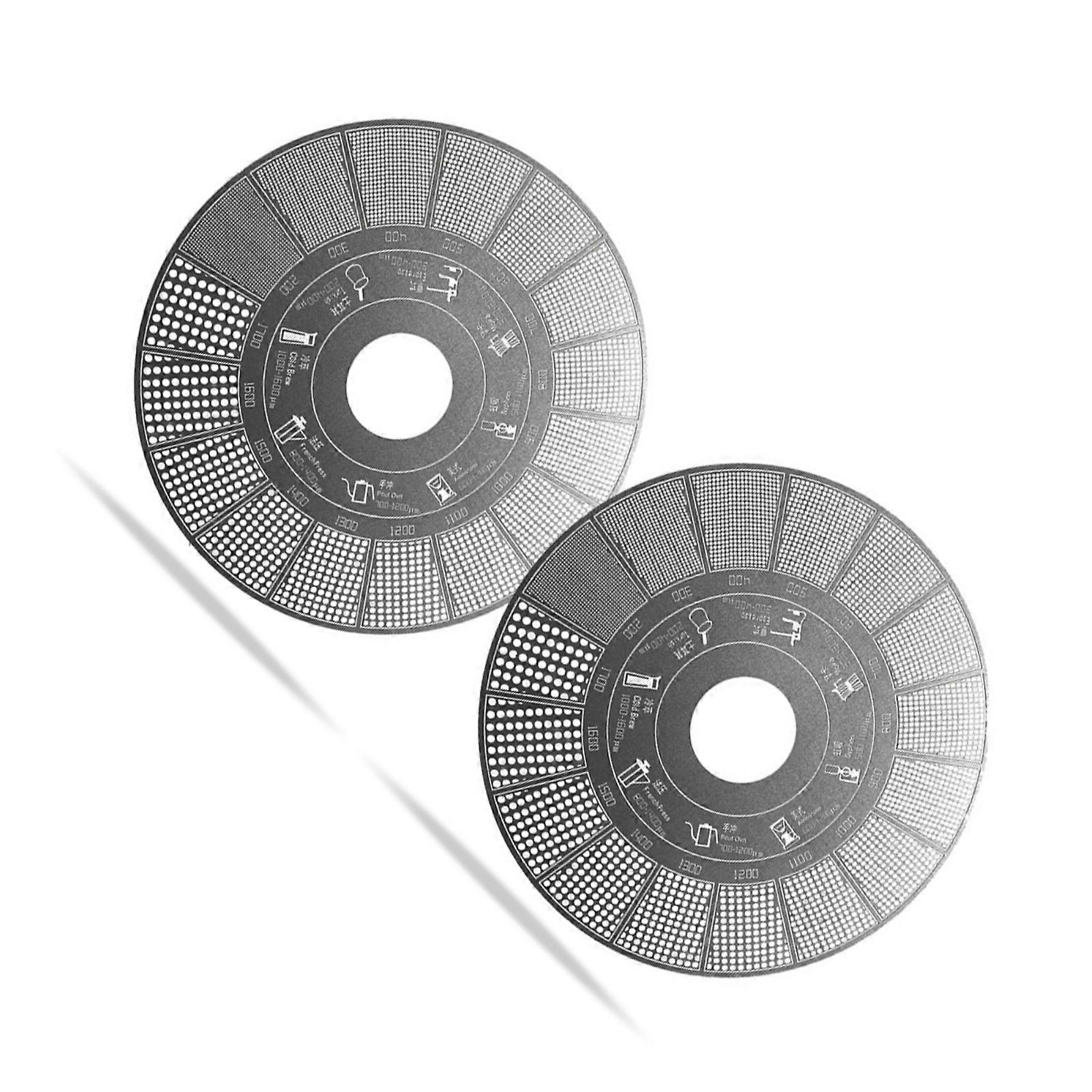 Pouring over Coffee Grinds Size Reference Card Stainless Steel Texture for Brewing Consistency with Visual Comparison Multicolor