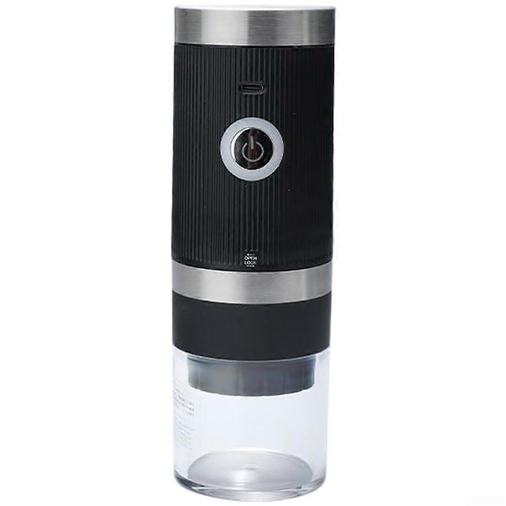 Electric Coffee Grinder USB Rechargeable with Adjustable Grind Settings and Large Capacity Black