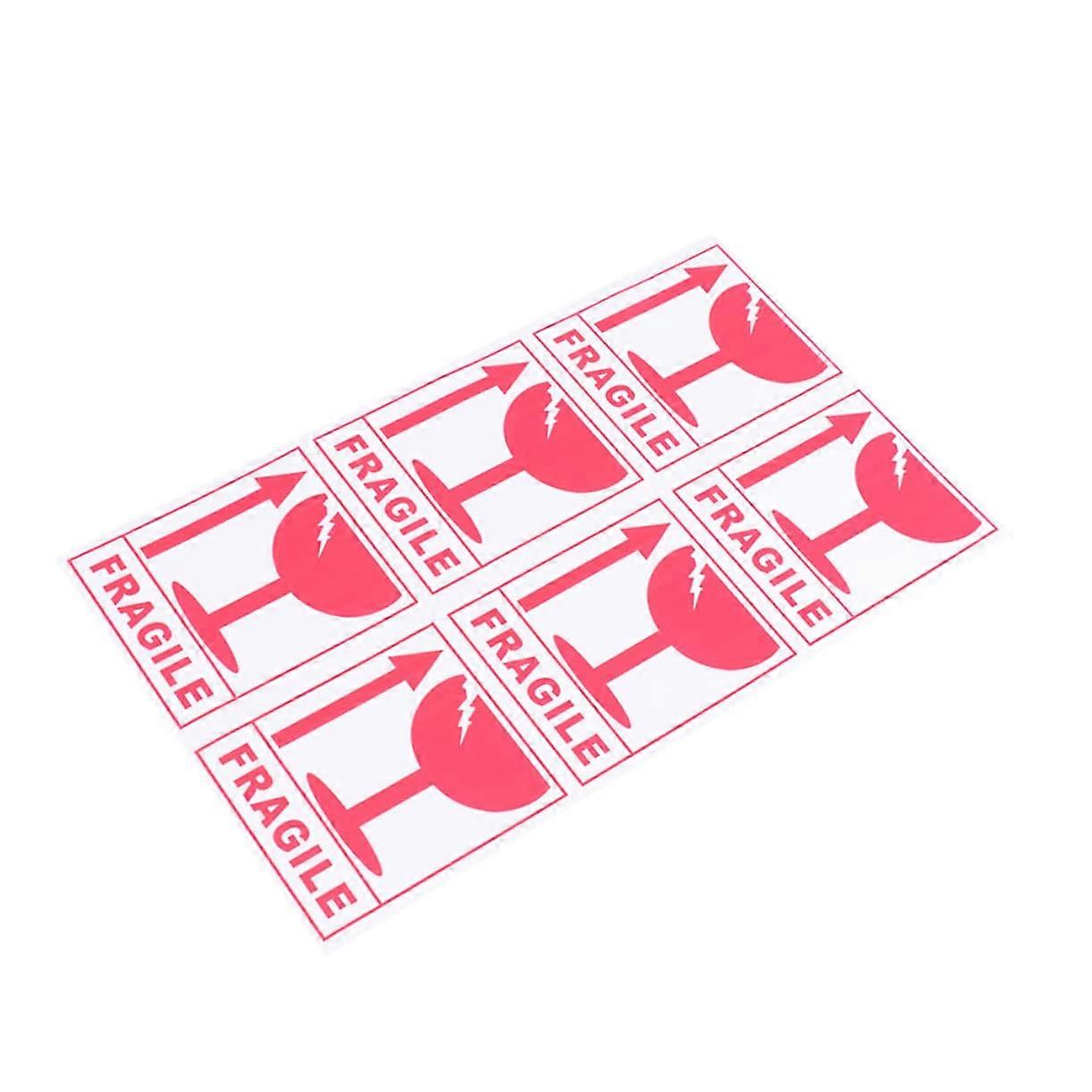 Red Fragile Stickers Handle With Care Labels for  Boxes Moving Packages Secure Adhesive