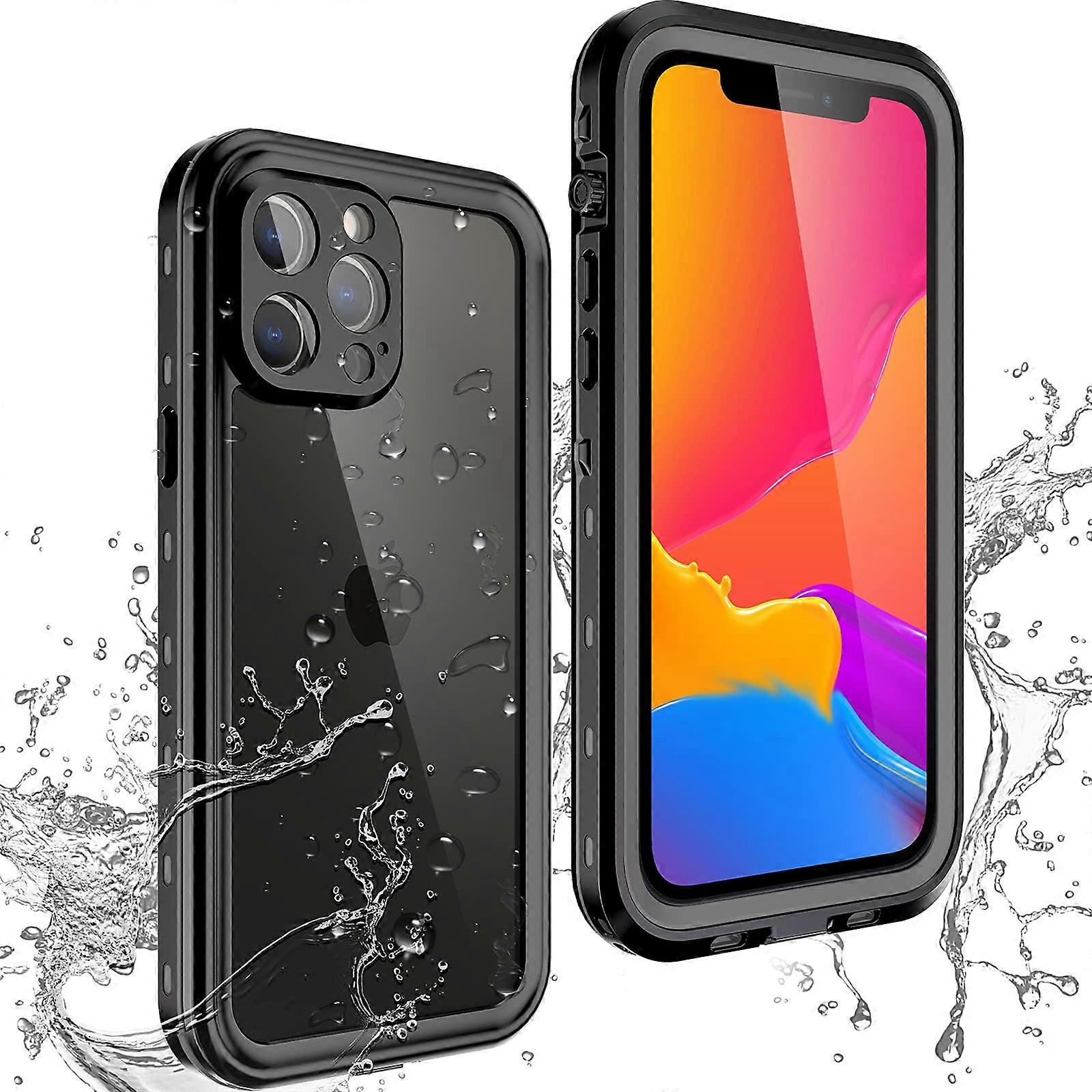 IP68 Waterproof Case for iPhone 13 Mini, Full Body Shockproof Cover with Builtin Screen Protector, Black