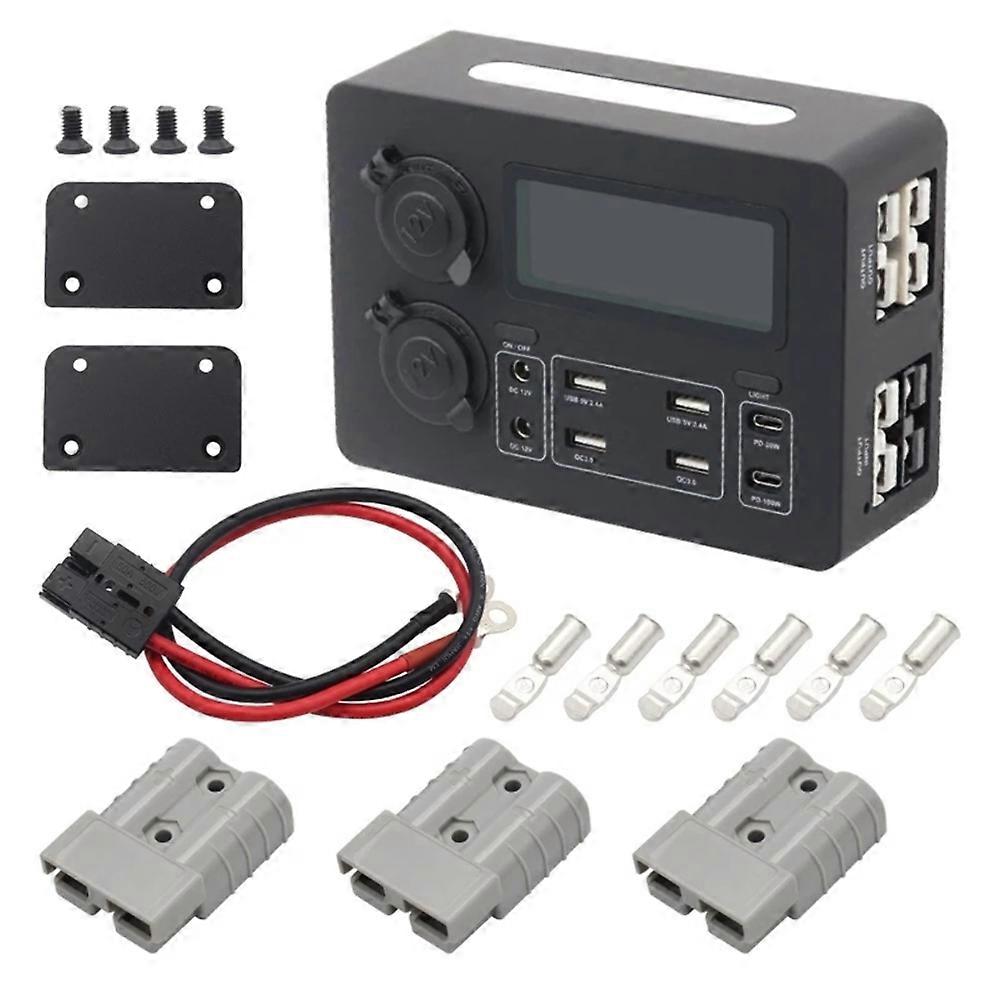 Car USB Charging Hub with LED Light & Type C Port for Efficient Power Management with Cable