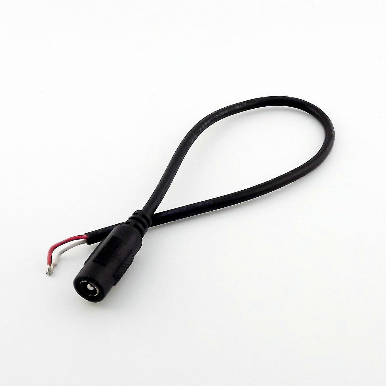 10 Pack CCTV DC Power Connector 5.5mm x 2.5mm Female Jack Socket with 30cm Cable