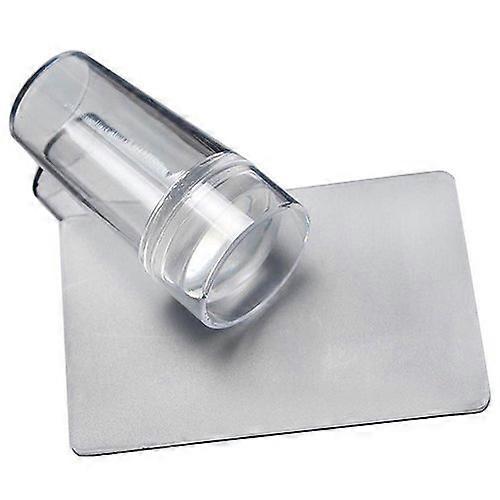 Nail Stamping Kit with Clear Silicone Stamper and Scraper Set for Precise DIY Nail Art