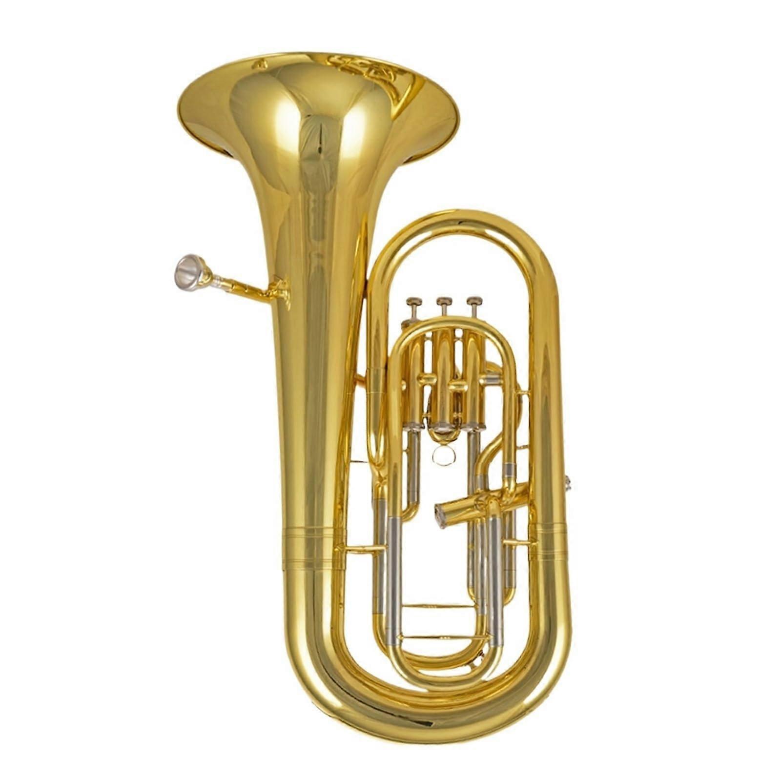 Professional Bb Euphonium White Copper Beginner Friendly with Accurate Pitch Control