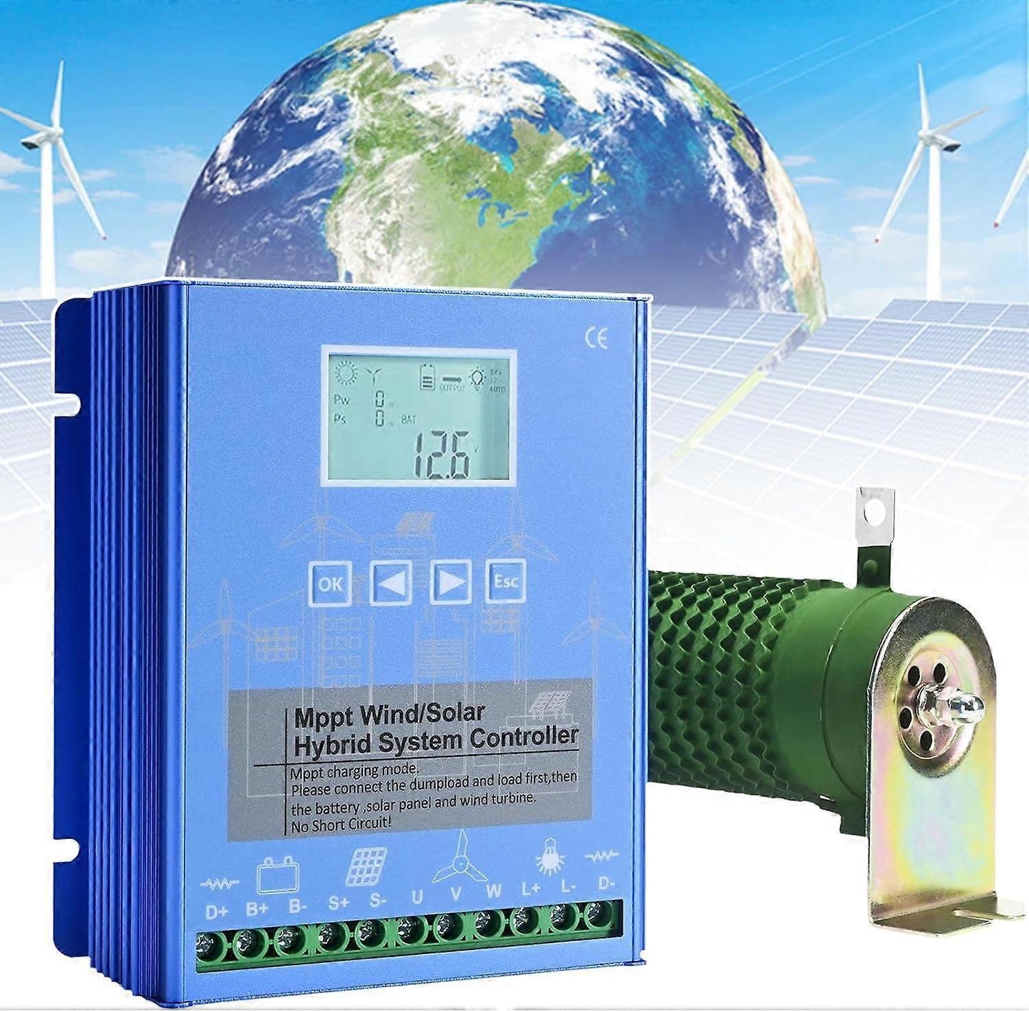 Wind Solar Hybrid MPPT Charge Controller 17000W 12V/24V/48V Auto Switch Boost for Off Grid